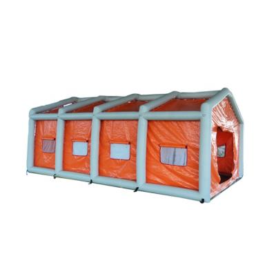 China PVC Decontamination Tube Type Tent Inflatable Big Stake Military Tent for sale