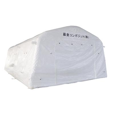 China High Quality Easy Setup Military Inflatable Canvas Air Stake Tent Medical Tent Tube Type With White Color for sale