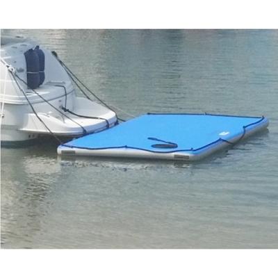 China boat & Durable Surfboard Docks Inflatable Floating Boat Swim Fishing Platform With Ladder for sale