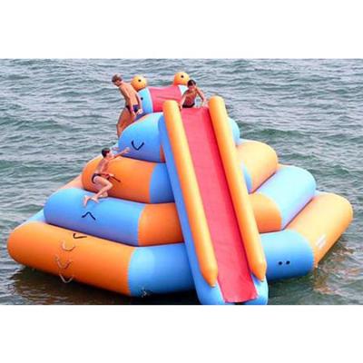 China Water Play Equipment Factory Custom Inflatable Floating Water Climbing Mountain Slides With Best Price for sale