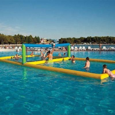 China Indoor or Outdoor Water Volleyball Playing Commercial Grade Outdoor Beach Games Inflatable Water Volleyball Court for sale