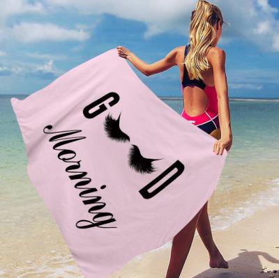 China Custom Promotion Kids Safe Sports Personalized Soft Beach Towel On The Beach for sale