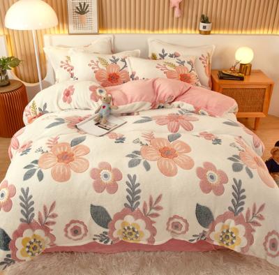 China High Thread Count Solid Color Fire Retardant Duvet Sets Luxury White 100% Cotton Color Hotel Apartment Use Bedding Sets for sale