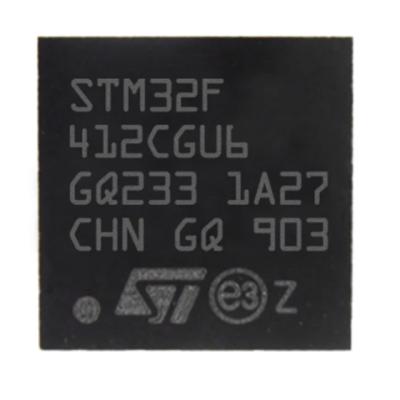 China STM32F412CGU6 standard new and original current microcontroller IC Chip Integrated Circuits from UQFN48 for sale