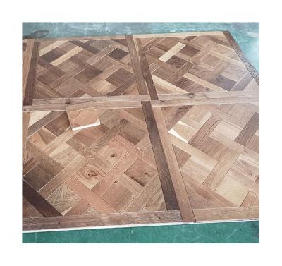 China Traditional smoked and stained Versailles oak panel flooring, character grade for sale