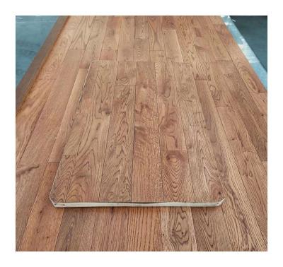 China Traditional prefinished solid white oak hardwood flooring with various color stains for sale