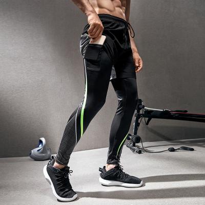 China OEM Breathable Men Running Joggers Mesh Fabric Track Pants High Rise Soccer Gym Workout Fitness Quick Dry Compression Gaiters Sport Jogger for sale