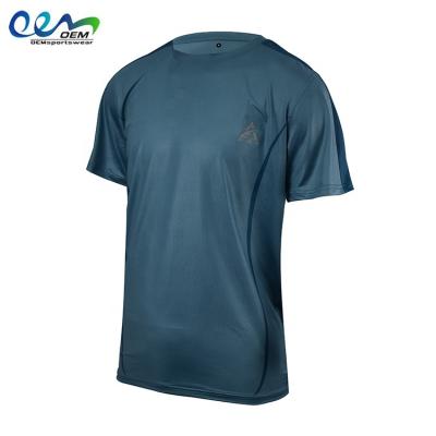 China QUICK DRY Custom Logo Design Men's T-shirt Shorts Sleeves Breathable Sublimation Round Neck Quick Dry Recycled T-Shirts for sale