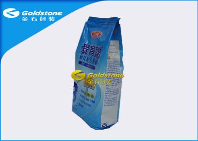 China Food Grade Stand Up Powder Packaging Bags For Whey Protein / Milk Powder Quad Seal for sale