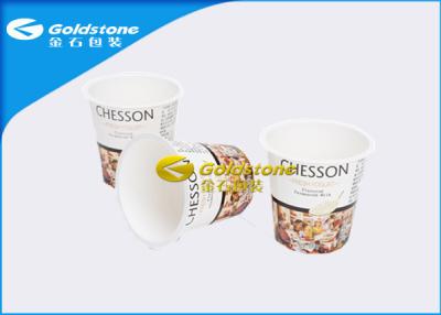 China Automatic Forming Plastic Yogurt Cups With Curved Surface Logo Printing for sale