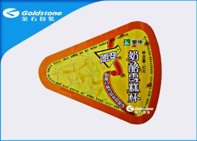 China Drop Shaped Disposable Heat Seal Foil Lids Sealing For Dairy Packaging for sale