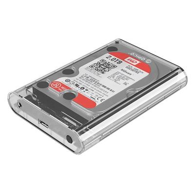 China PC ORICO 18TB 3.5 Inch HDD Transparent Enclosure USB3.0 SATA 5Gbps 12V External Enclosure Tool Free Support UASP 3139U3 for sale