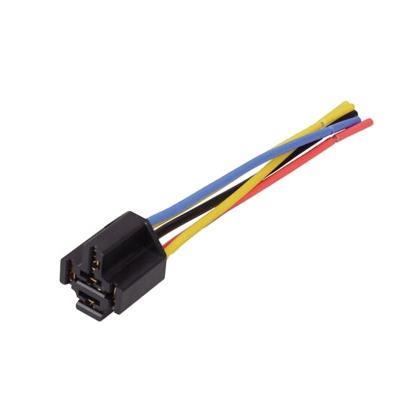 China Sealed 5 Terminal Car Auto Relay Socket With 16AWG 18AWG Copper Wires for sale