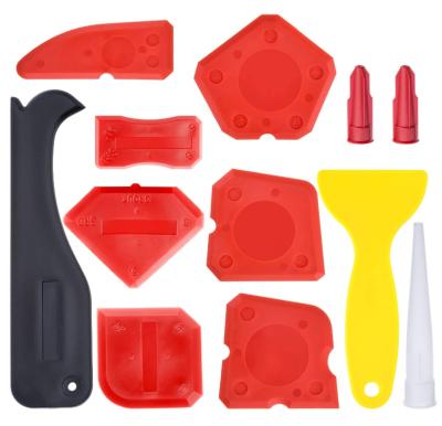 China 12pcs Sealant Scrapers Red Rubber Nozzle Sealant Plus Scrapers Sealant Silicone Sealant Caulking Tool Kit for sale