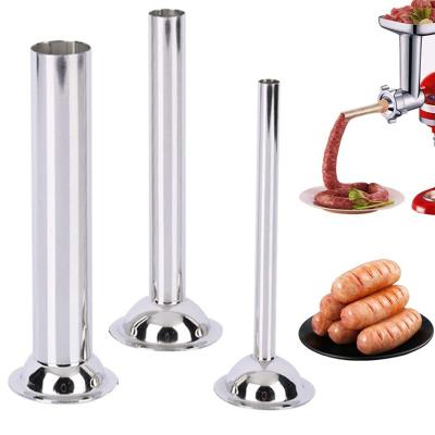 China Chopper/Food Grinder 3 Pieces of #5 #8 #10 Stainless Steel Stuffer Sausage Tubes for Chopper/Food Grinder for sale