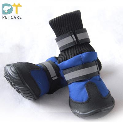 China Factory direct winter dog cotton boots pet stocked shoes wear-resistant non-slip waterproof high-top large for sale