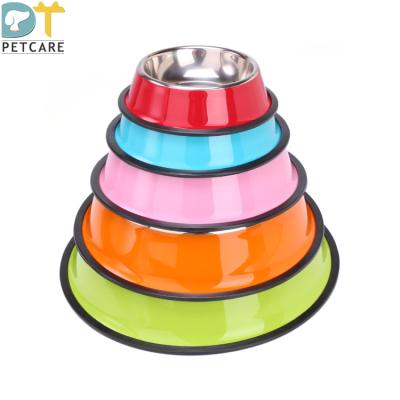 China Multi-Size Color Stainless Steel Dog Bowl Laser Stocked Wholesale Customization Suitable For Large Dogs And Puppies Low MOQ for sale