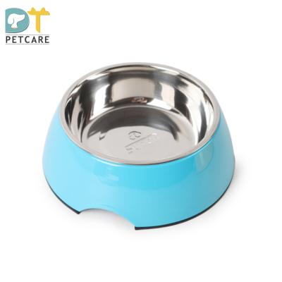 China Sustainable Stainless Steel Dog Food Bowl With Anti Slip Rubber Base And Easy Grip Handle Dog Water Bowl for sale