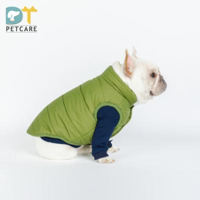 China New Style Viable Cotton Dog Warm Jacket Winter Striped Coat Pet Clothes French Bulldog Warm Pet Clothing Invest for sale