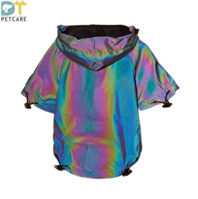 China Stocked 2021 New Dog Raincoat Summer Puppy Raincoat Cat and Dog Clothes Reflective Glowing Pet Raincoats for sale