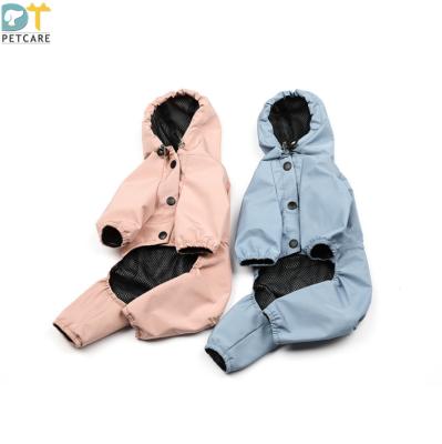 China Inclusive Waterproof Hooded Quadruped Clothes Stocked Pet Clothes Dog Raincoat Cat and Dog Supplies for sale