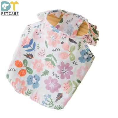 China New Summer Thin Teddy Small Dog Cat Cat Sling Dress Clothing Pet Stocked Floral Breathable Vest for sale