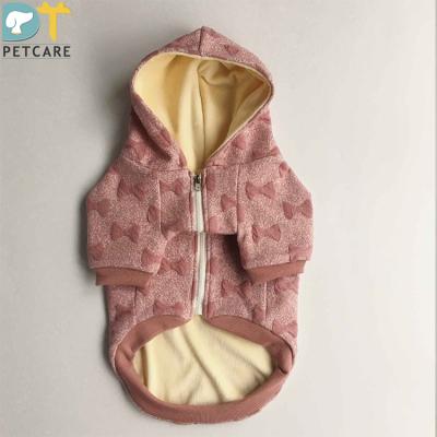 China 2021 New Product Spring Selling Dog Clothes Wholesale Hot Stocked Butterfly Zipper Pet Hoodie for sale