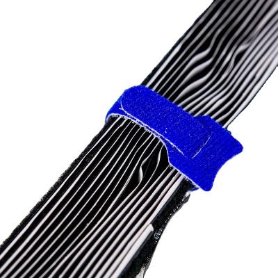 China Hot Sale Nylon Custom Wholesale Colorful Double Sided Reusable CarrySelf Gripping Strap Ties Hook Loop Cable Tie for sale