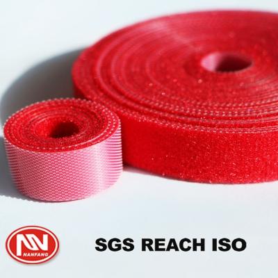 China Durable 100% nylon red back to hook and loop back tapes for sale