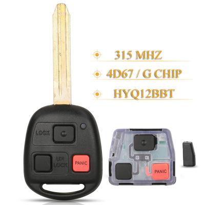 China Hot Sale 3 Buttons Smart Remote Car Key 315Mhz 4D67/G Chip FOB HYQ12BBT For Land Cruiser FJ Cruiser 60750 Sku2987+4D67 for sale