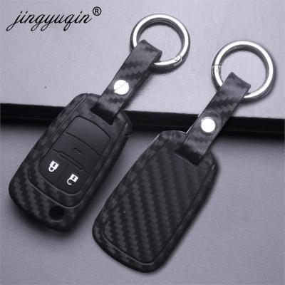 China Hot Sales Fashion Silicone Carbon Remote Car Key Case Cover For Chevrolet Cruze Epica Lova Opel Insignia Astra Zafira Buick 2/3 Button for sale