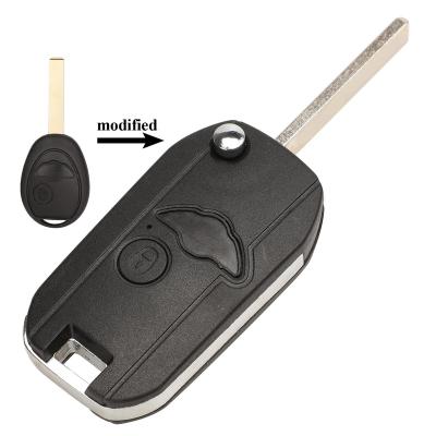 China jingyuqin Modified Flip Remote Key Shell Case Fob 2 Buttons For BMW Mini One Cooper R50 R53 Mute Key Sku1187 for sale