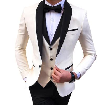 China Wholesale Custom Anti-wrinkle Mens Italian Suit Groom Wedding Suit Three Piece Suits Slim Fit Set For Men for sale