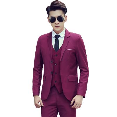 China Anti-Wrinkle Mens Suits 2021 Wedding Suits Men Groom Suit Double Breasted 3 Piece Official Slim Fit Set For Men for sale