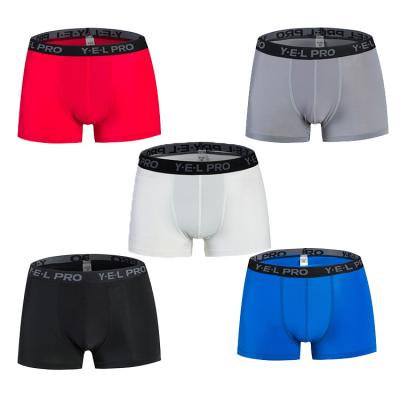 China Quick-drying running men's boxer shorts anti-static fitness running briefs fitness breathable high elastic briefs for sale