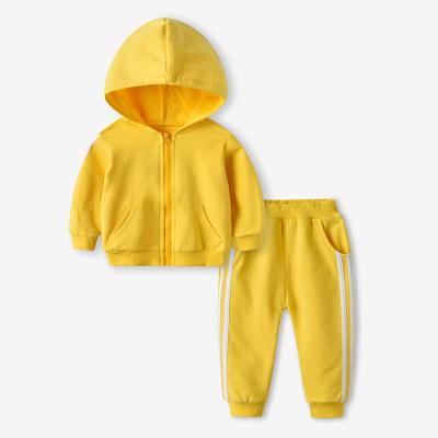 China Kids Casual Trackers Suit Kids Autumn 2Pcs Set Baby Boy Girls Tracksuits Zipper Hoodies Children Clothing Set Sweatshirt+Sweatpants for sale