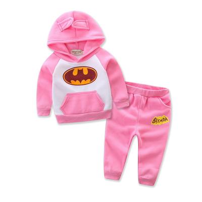 China Kids Sportswear Cartoon Design Cotton Boys Girls Casual Tracksuit Hoodies Clothing Set For Baby Outfit Wear for sale