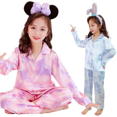 China Breathable Kids Sleepwear Clothes Girls Nightgowns Pajamas Home Set Girls' Pajamas Long Sleeve Children's Clothes for sale