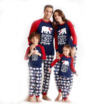 China 2021 new 4XL printing pajamas nightgown sleepwear pajamas family Christmas breathable large size custom pajamas for sale