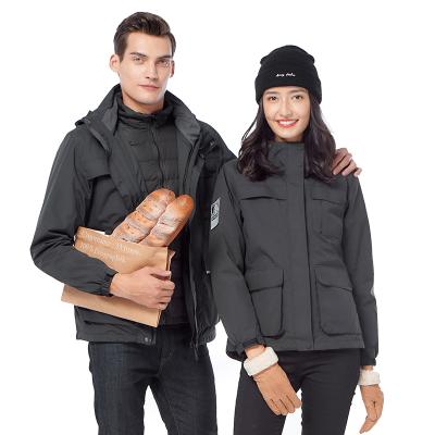 China Taenzoess High Quality Waterproof Winter Puffer Coat Three In One Outdoor Waterproof Anorak Jacket Bubble Jacket For Women for sale