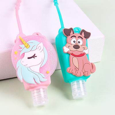 China BEAUTY PACK Travel Size 30ml Flip Cap Reusable Hand Sanitizer Containers Refillable Bottles With Key Chain Holder for sale