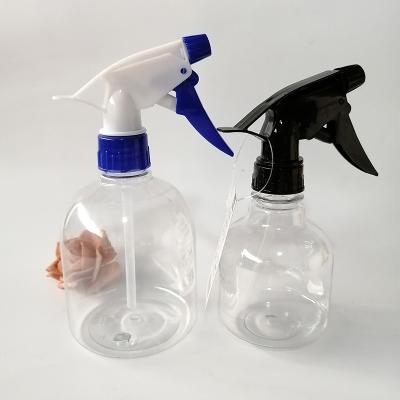 China Personal Care Refillable Clear 250ml 500Ml Pet Plastic Square Trigger Sprayer Bottle for sale