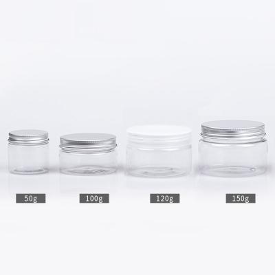 China Eye cream jar clear plastic cosmetic cream container / fancy double wall jars plastic container jar for cream for sale