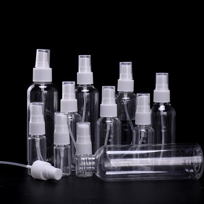 China Alcohol Disinfection Spray Bottle 60Ml 100Ml 200Ml 500Ml White And Clear Empty Botella Para Pet Plastic Bottles With Fine Mist Sprayer for sale