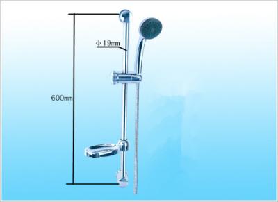 China Cuarto de baño ajustable barra de desplazamiento de la ducha del acero inoxidable de 440 - de 600m m con los soportes de pared de la jabonera dos en venta