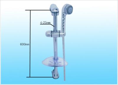 China Draagbare Afneembare ABS plateerden de Douche Glijdende Bar van Twee Muursteunen, Hoofden van de Water de Efficiënte Douche Te koop