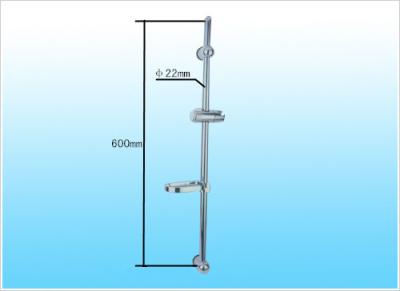 China Barra de desplazamiento plateada pulida/cromada de la ducha del retrete con el dispensador del jabón, accesorios del cuarto de baño en venta