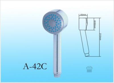 China Water Saving Handheld Single Function Round Shower Head With Chrome Plated for sale