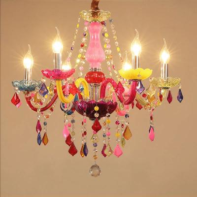 China Modern Creative Crystal Chandelier Lamp Modern Lighting Fixtures Simple Romantic Children's Room Children's Lamp for sale