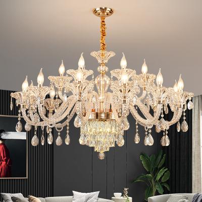 China Modern Hot Hotel Hall Glass Crystal Chandelier Crystal Chandelier Living Room Bedroom Lamp Villa Chandelier European Selling for sale